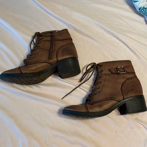 brown leather boots